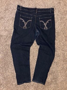 Y2K skinny Vintage Harlem Denim Jeans with embroidered design